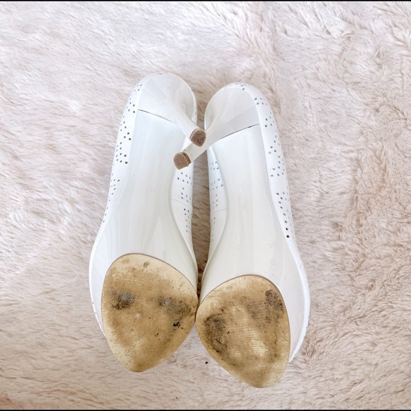 Guess platform peep toes stiletto white size 8M - Picture 6 of 6